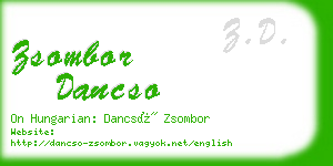 zsombor dancso business card
