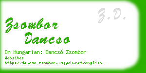 zsombor dancso business card